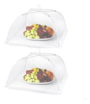 2X Kit 2 Tela Protetora Tampa Cobrir Alimentos Comida Na Mes 2X Kit 2 Tela Protetora Tampa Cobrir Alimentos Comida Na Mes