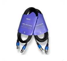 2X Kit 2 Und Cabo De Microfone Xlr Balanceado Cannon 5 Metr