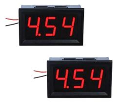 2X Kit 2 Voltímetro Digital Medidor Bateria Som