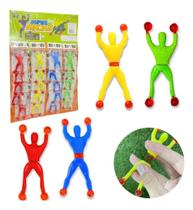 2X Kit 20 Bonecos Que Gruda Parede E Vidro Ninja De Brinqued