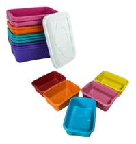 2X Kit 20 Formas Fabricação Sabão Sabonete Com Tampa