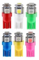 2X Kit 20 Lampada T10 5 Led Branca Pingo Luz 5050