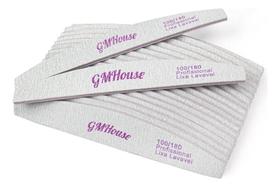 2X Kit 20 Lixas Bumerangue Lavável 100/180 Unha De Gel