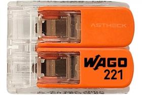 2X Kit 20X Conector Wago Compacto Emenda 2 Fios Modelo 221-4 2X Kit 20X Conector Wago Compacto Emenda 2 Fios Modelo 221-4