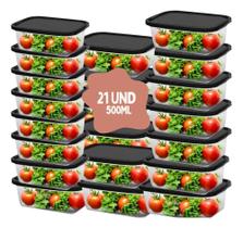 2X Kit 21 Potes Transparente Freezer Microondas Alta Qualida