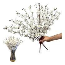 2X Kit 25 Galhos Flor Cerejeira Artificial Pessegueiro Ataca