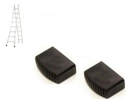 2X Kit 2Pç Sapata Pé De Borracha Para Escada Aluminio 65X22M 2X Kit 2Pç Sapata Pé De Borracha Para Escada Aluminio 65X22M