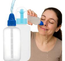 2X Kit 2X Lavador Nasal Criança Adulto Garrafa Lavagem Nariz 2X Kit 2X Lavador Nasal Criança Adulto Garrafa Lavagem Nariz