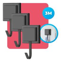 2X Kit 3 Cabide Cabideiro Gancho Suporte Toalheiro Porta Toa