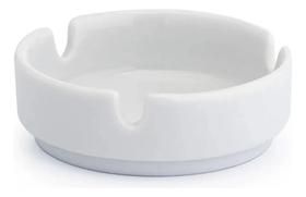 2X Kit 3 Cinzeiro Porcelana Branca Cinzeiros Redondo 8,5Cm C