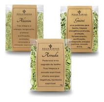2X Kit 3 Ervas Arruda Guiné Alecrim Erva Banho E Defumaçã