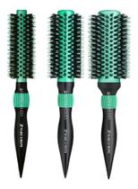 2X Kit 3 Escovas Profissionais Thermal Metallic Class Verde