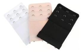 2X Kit 3 Extensores De Sutiã Preto Bege Branco Três Regulage 2X Kit 3 Extensores De Sutiã Preto Bege Branco Três Regulage