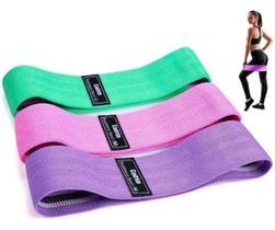 2X Kit 3 Faixa Elastica Hip Mini Band Treino Exercicio Acade