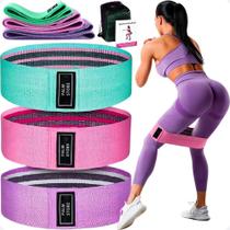 2X Kit 3 Faixa Elastica Palm Store Hip Mini Band Treino Exer 2X Kit 3 Faixa Elastica Palm Store Hip Mini Band Treino Exer