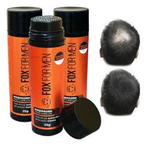 2X Kit 3 Fibra Capilar 25G Fox For Men - Disfarce A Calvície 2X Kit 3 Fibra Capilar 25G Fox For Men - Disfarce A Calvície