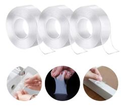 2X Kit 3 Fitas Dupla Face Nano Adesiva Reutilizável 3M Laváv
