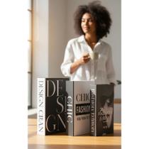 2x Kit 3 Livros Decorativos Elegantes Caixas Organizadoras 2x Kit 3 Livros Decorativos Elegantes Caixas Organizadoras