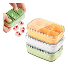 2X Kit 3 Mini Formas Gelo Silicone Papinha Temperos Tampa