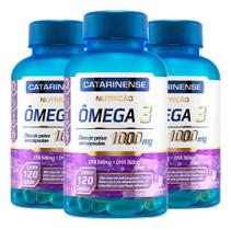 2X Kit 3 Ômega 3 1000Mg Catarinense Pharma (360 Cápsulas) Sa