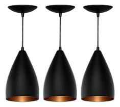 2X Kit 3 Pendentes Bala - Rápida Vegas / Bala