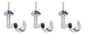 2X Kit 3 Suportes Teto Para Varão Cortina 28Mm