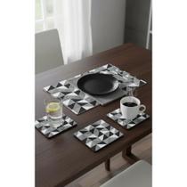 2x Kit 3 Tapetes Cozinha Jacquard Antiderrapante Dallas Pret 2x Kit 3 Tapetes Cozinha Jacquard Antiderrapante Dallas Pret