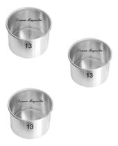 2X Kit 3 (Três) Assadeira Forma Bolo Redonda Alta 13 X 10 G 2X Kit 3 (Três) Assadeira Forma Bolo Redonda Alta 13 X 10 G