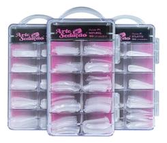 2X Kit 300 Molde F1 Stiletto, Bailarina, Natural, Arte Seduç 2X Kit 300 Molde F1 Stiletto, Bailarina, Natural, Arte Seduç