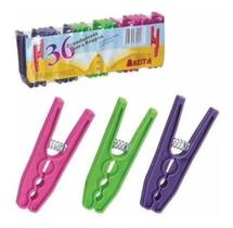 2X Kit 36 Prendedores Pregador Prendedor Grande Roupas Plast