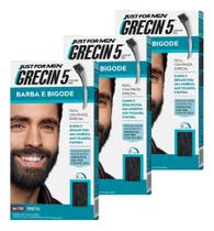 2X Kit 3X Grecin 5 Gel Tintura Barba E Bigode 28G Preto M-11