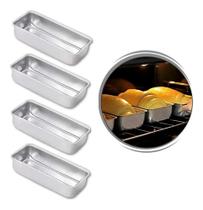 2X Kit 4 Assadeira Formas Pão Caseiro Bolo Inglês E Gelo N