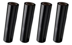 2X Kit 4 Bobina/Rolo Filme Stretch 50Cm X 25 Micras Preto 3K 2X Kit 4 Bobina/Rolo Filme Stretch 50Cm X 25 Micras Preto 3K