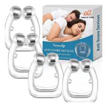 2X Kit 4 Clipes Nasais Magnéticos Anti Ronco Apneia Sono Sil 2X Kit 4 Clipes Nasais Magnéticos Anti Ronco Apneia Sono Sil