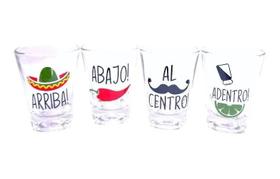 2X Kit 4 Copos Shot 60Ml Cachaça/Tequila/Licor/Pinga Arriba