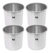 2X Kit 4 Formas Bolo Redondas Alta 10X10 Cm Alumínio Resiste