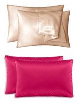 2X Kit 4 Fronhas Cetim Premium Antifrizz 50X70 Diversas Core