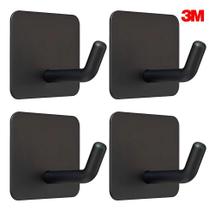 2X Kit 4 Ganchos Adesivo Parede Inox Pendurar Toalhas Roupas