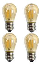2X Kit 4 Lâmpada Led Filamento G45 2W 2200K Retrô Vintage De 2X Kit 4 Lâmpada Led Filamento G45 2W 2200K Retrô Vintage De