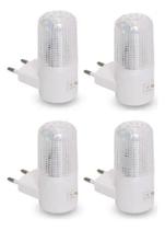 2X Kit 4 Luminária De Tomada Abajur Led Mini Luz Noturna Biv