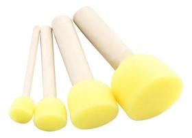 2X Kit 4 Pincéis Batedor Mousse De Espuma Tinta Textura Pint 2X Kit 4 Pincéis Batedor Mousse De Espuma Tinta Textura Pint