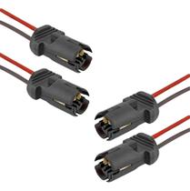 2X Kit 4 Soquete T10 Pingo Com Chicote