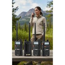 2x Kit 4 Walkie Talkie Dual Band VHF/UHF Preto 2x Kit 4 Walkie Talkie Dual Band VHF/UHF Preto
