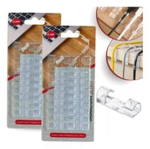 2X Kit 40 Clips Organizador Fixador Adesivo De Cabo Fios Par