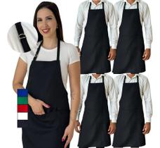 2X Kit 5 Avental Cozinha Garçom Oxford Restaurante Lachonete