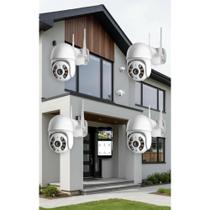 2x Kit 5 Câmeras Segurança HD 4x Zoom Prova D'água Branco 2x Kit 5 Câmeras Segurança HD 4x Zoom Prova D'água Branco