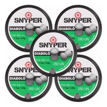 2X Kit 5 Chumbinhos Pressão Diabolô Snyper 4.5 1250 Unid