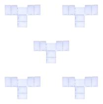 2X Kit 5 Conector T Fita Led Emenda Rápida 8Mm 2 Vias Monoco