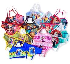 2X Kit 5 Conjuntos Infantil Sublimado Calcinha E Top 2X Kit 5 Conjuntos Infantil Sublimado Calcinha E Top