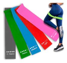 2X Kit 5 Faixa Elástica Super Mini Band Para Treino Exercíci